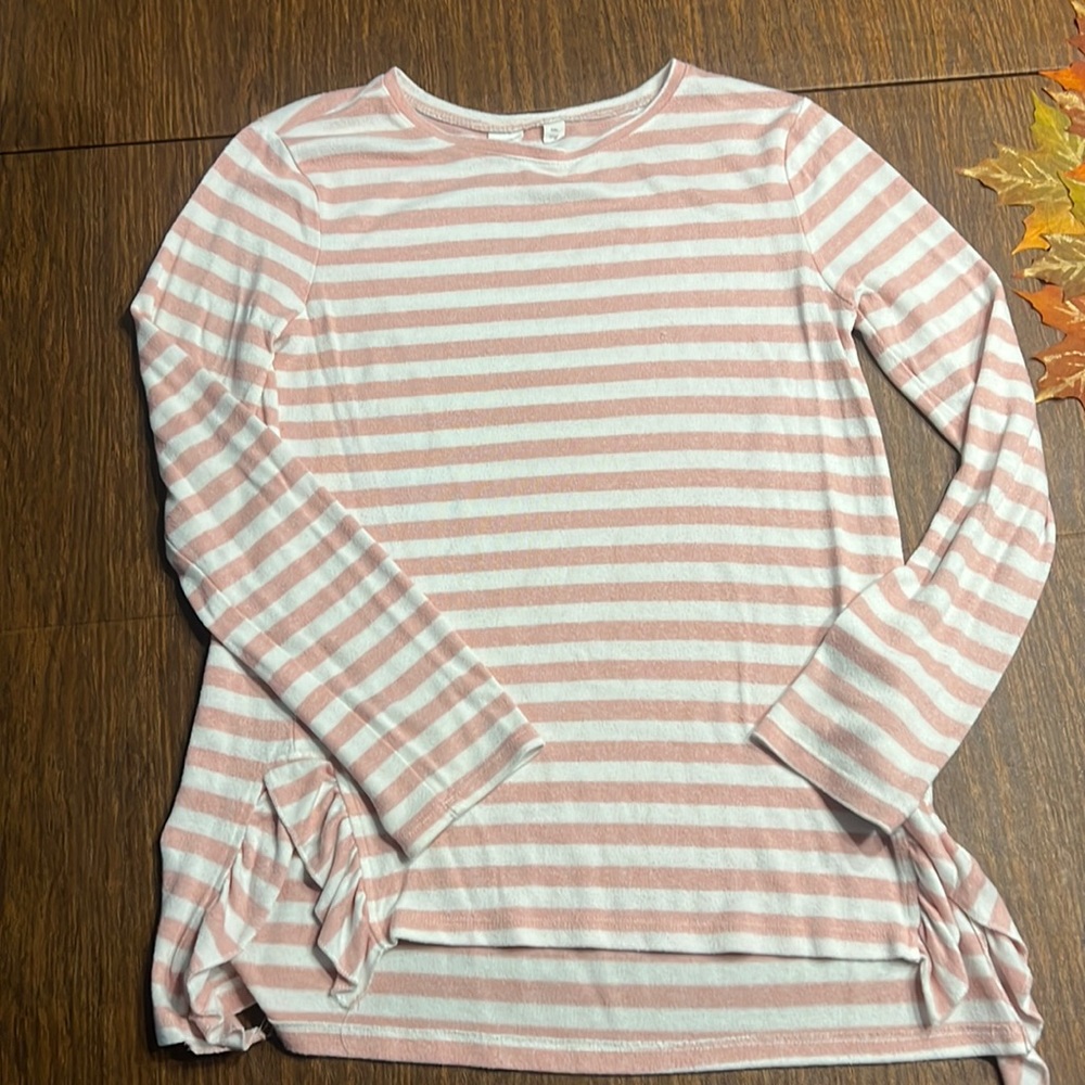Gap Kids Pink / White Striped Shirt Size XXL